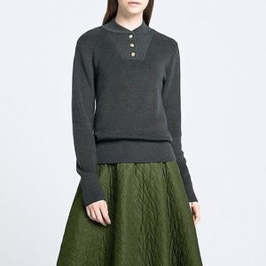JW Anderson x Uniqlo Knit Military Sweater Merino Wool Grey Size X-Small